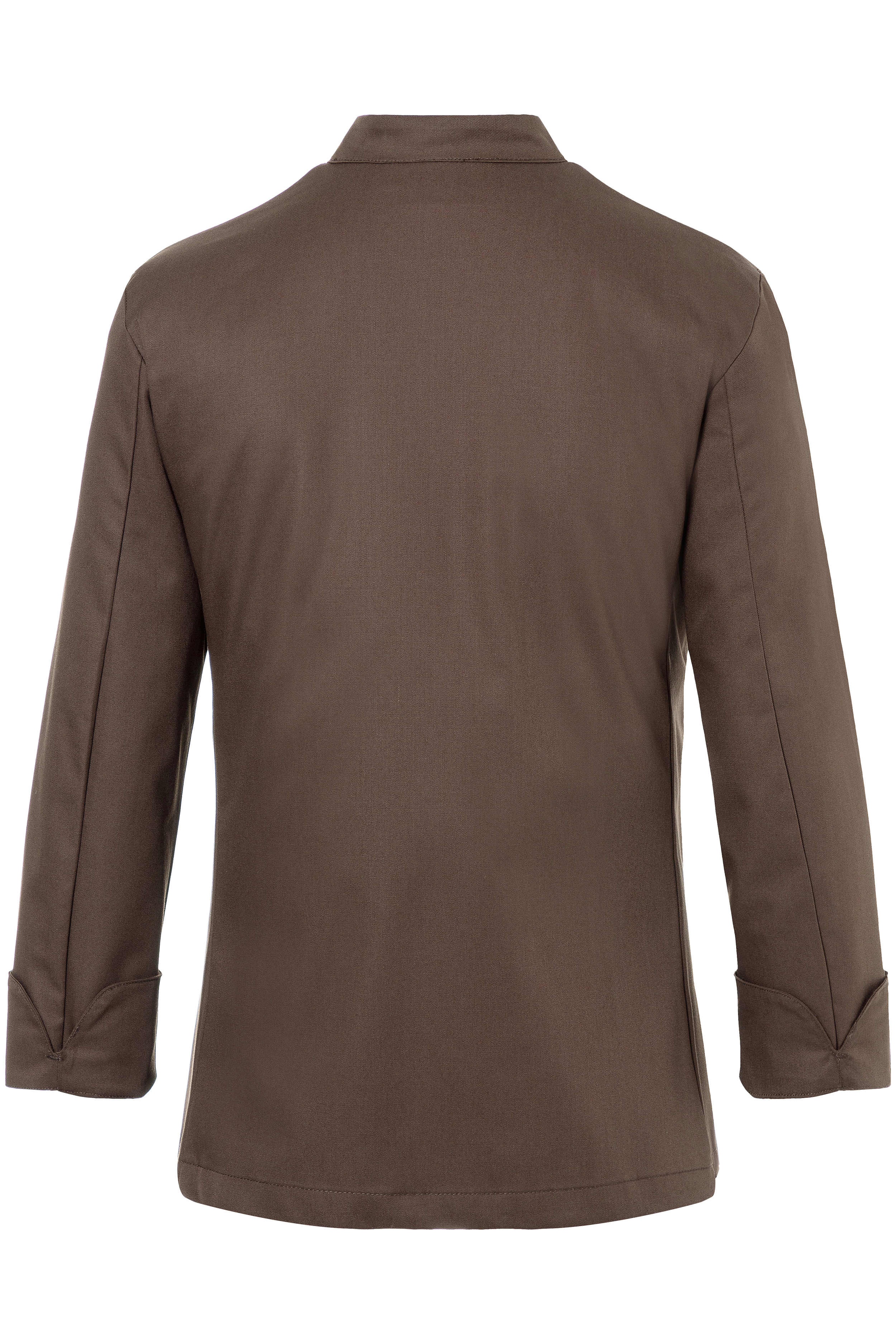Women's Long-Sleeve Chef Jacket Larissa in light brown, slightly fitted