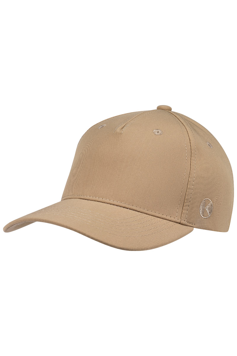 5-Panel Stretch Cap in sand, with Elastic Band