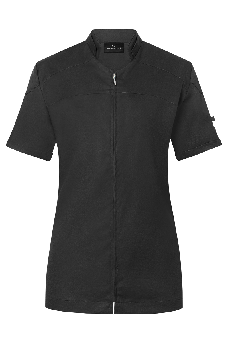 Kurzjacke, Reißverschluss, Kurzarm, Schwarz, Material: Baumwolle/Composite?, kurzarm, Reißverschluss, schwarz, Tunika, Jacke, Korte Ärmel, Schwarz, Strecke-Jacke, Reißverschluss, Frontverschluss