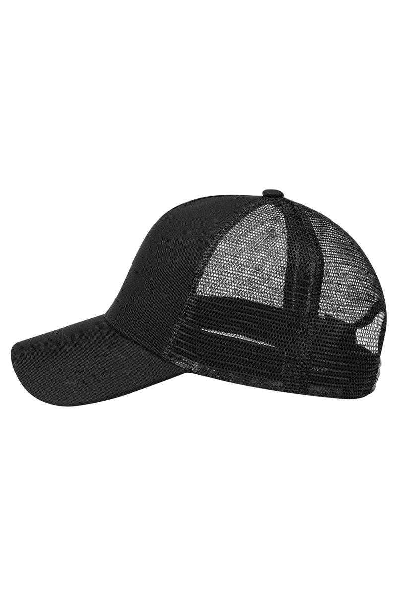 Trucker Mesh Cap in schwarz/schwarz, Mesh-Rücken
