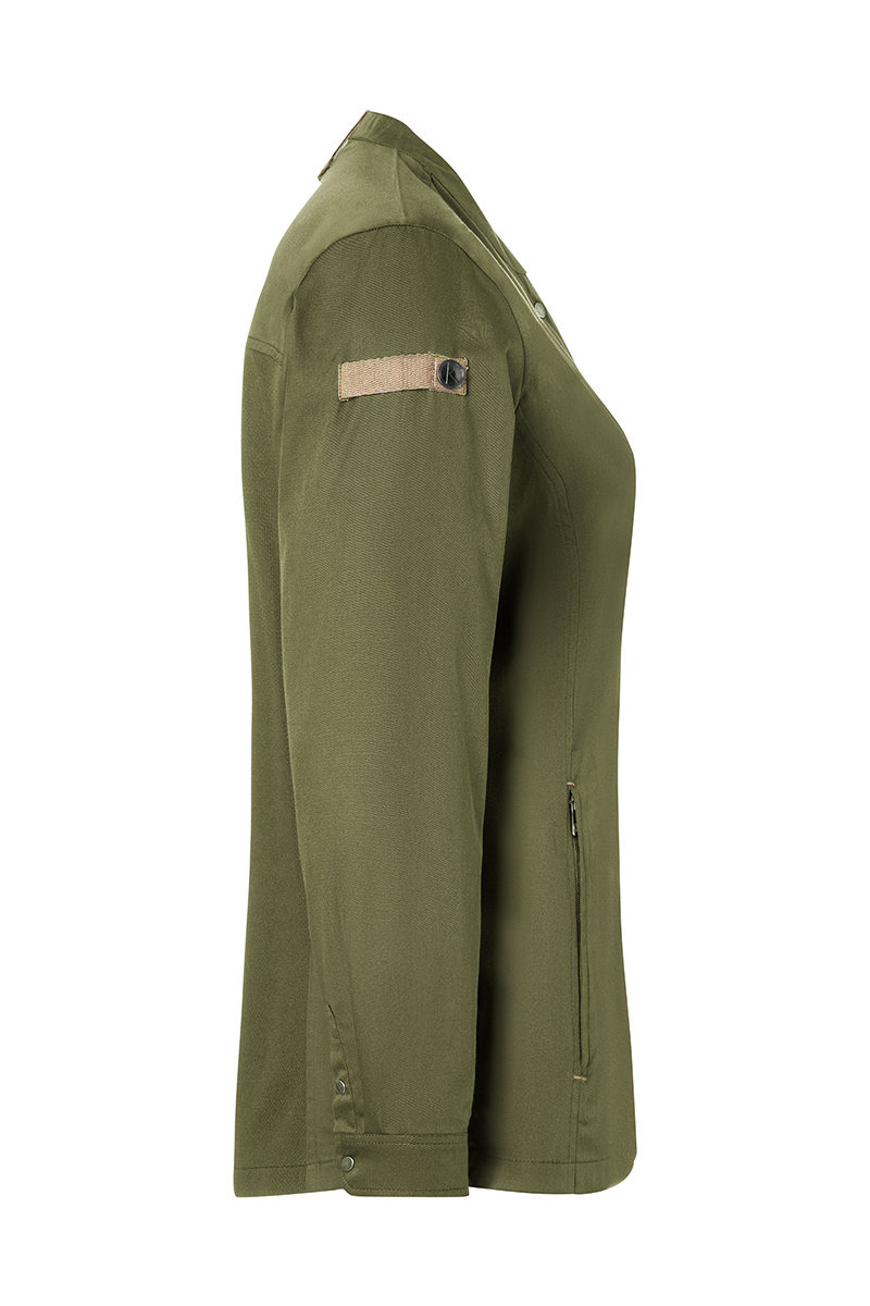 Langarm Damen-Kochjacke Green Generation, leicht tailliert