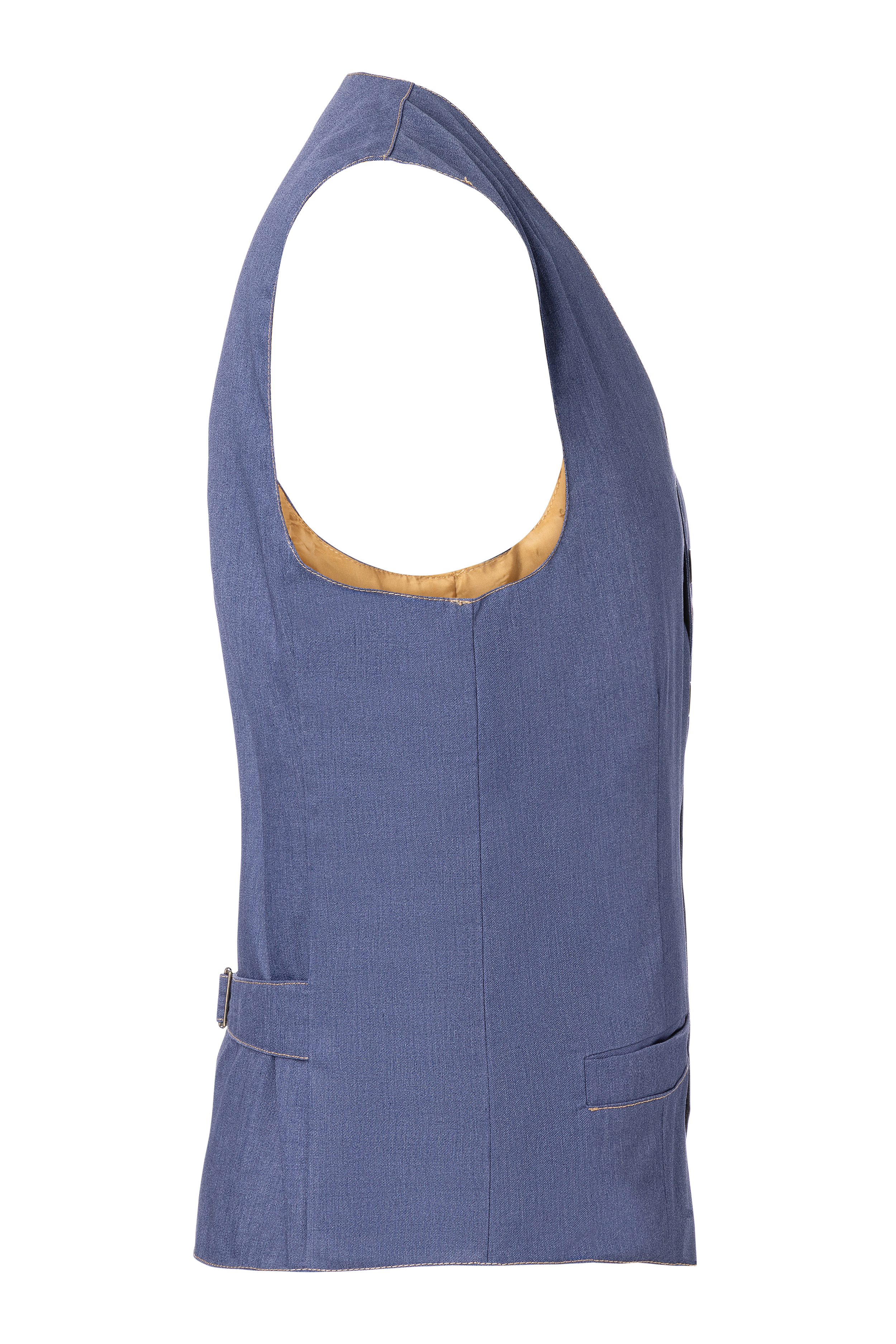 Herrenweste Jeans-Style, ärmellos, Kontrastnähte