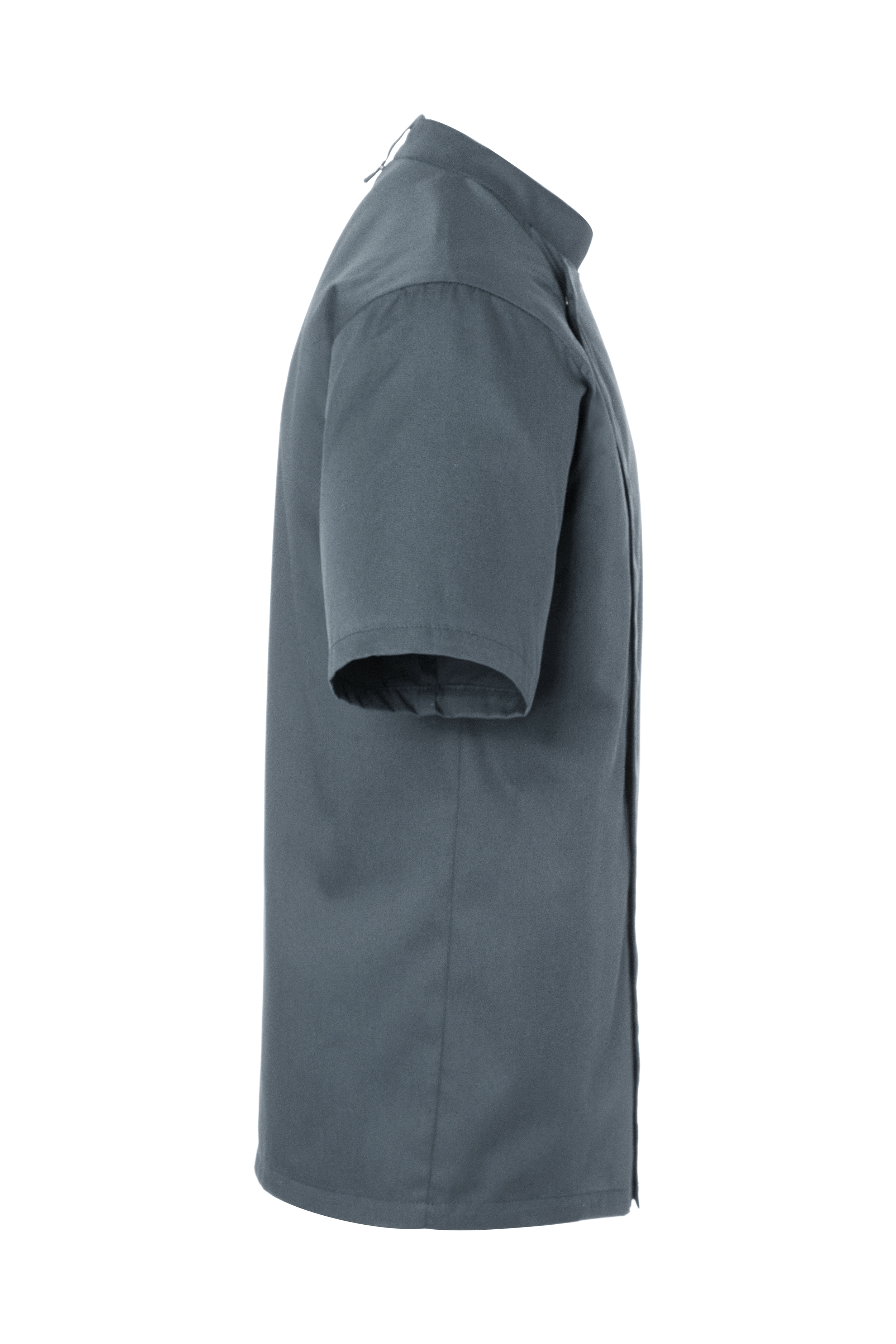 Kurzarm Herren-Kochjacke Modern-Look in anthrazit, leicht tailliert