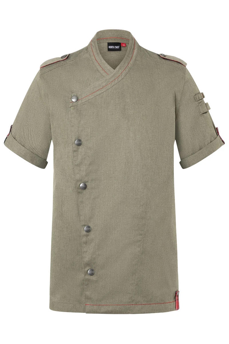 Short-sleeved Men´s Chef jacket Denim-Style ROCK CHEF®-Stage2 Short-sleeved Men´s Chef jacket Denim-Style ROCK CHEF®-Stage2