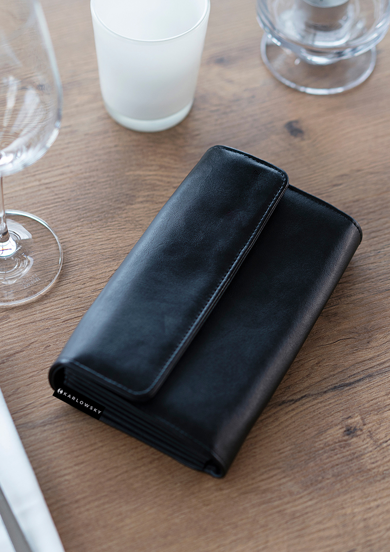 Kellnerbörse mit Druckknopfverschluss aus Polyester