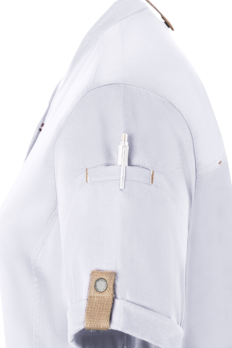 Short-Sleeve Ladies' Chef Jacket Green-Generation, from Sustainable Material