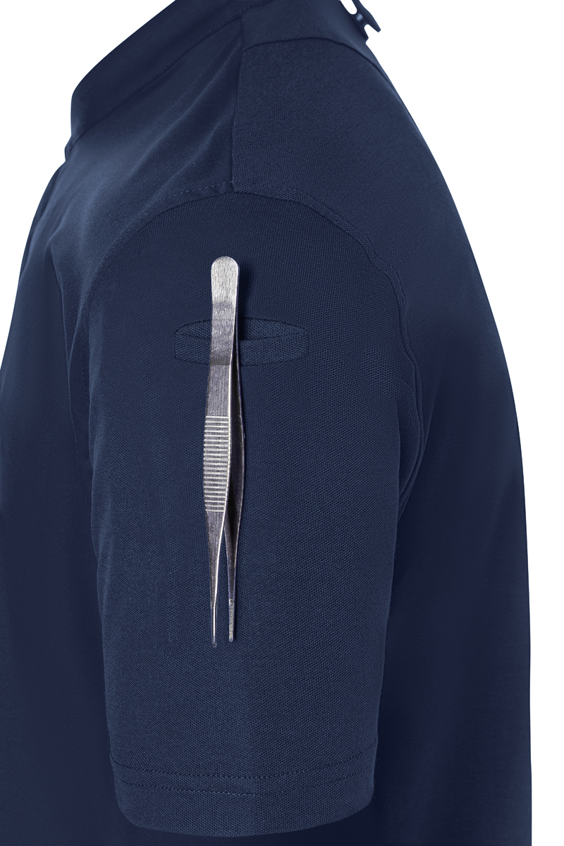 Arm Pocket, Zip Pliers, Navy Blue, Short Sleeve, Tactical Patch