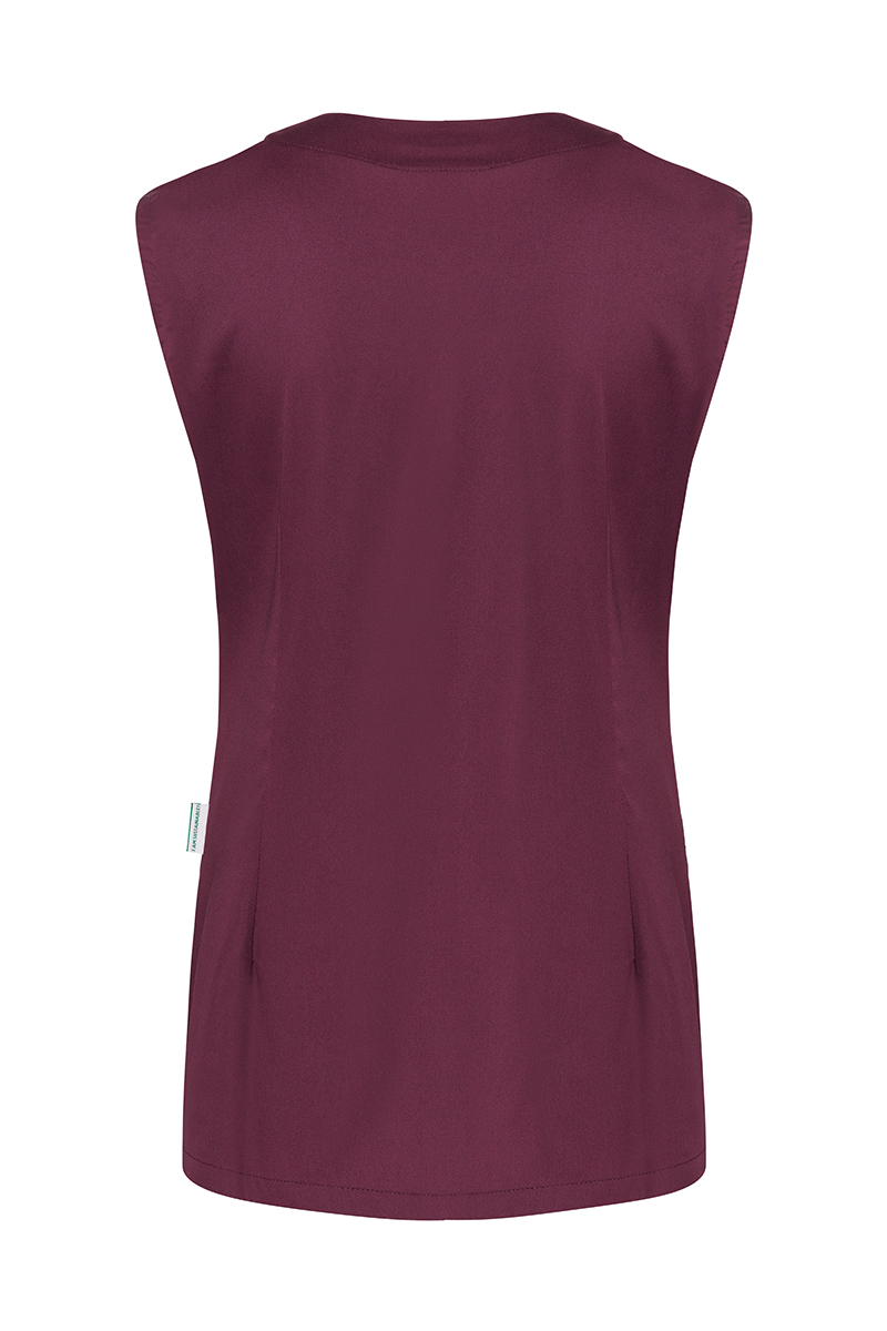 Women's Sleeveless Medical Tunic Essential in aubergine, Sustainable GRS