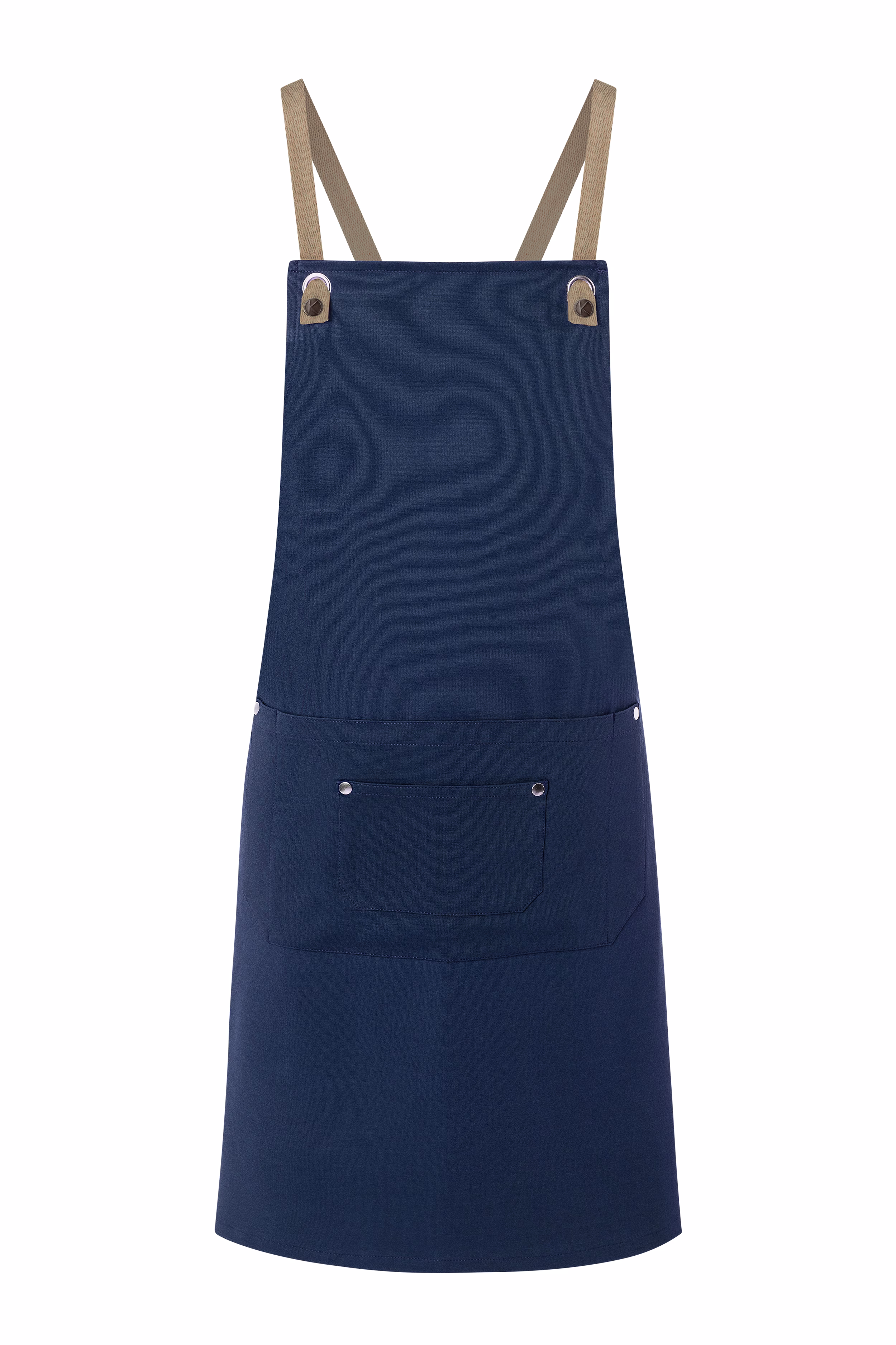 Bib Apron Urban-Nature with Cross Straps and Big Pocket