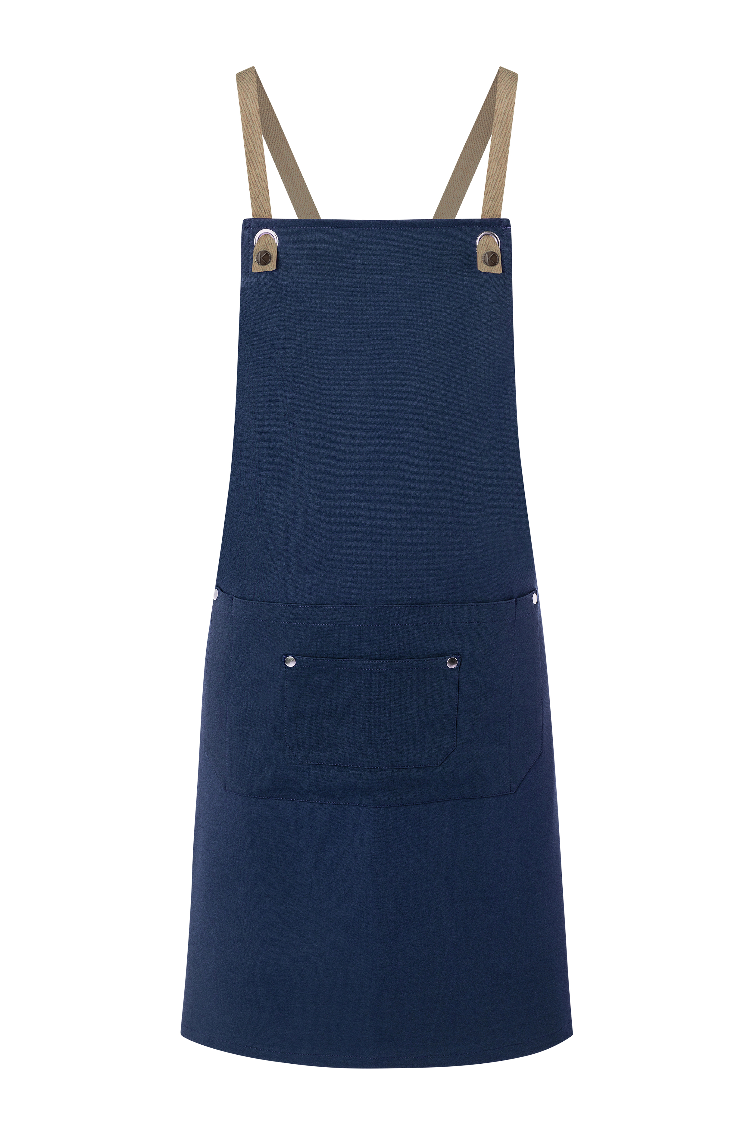 Bib Apron Urban-Nature with Cross Straps and Big Pocket