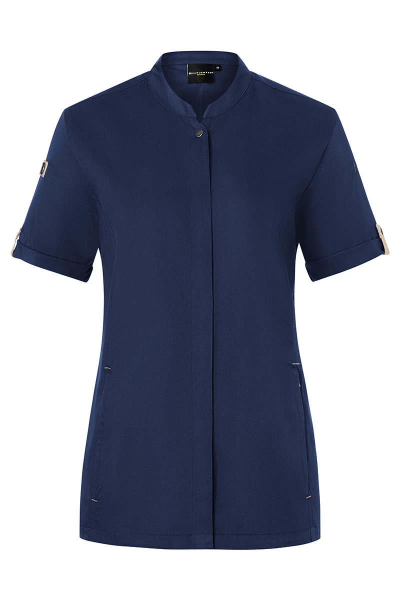 Kurzarm Damenkochjacke Green-Generation, aus nachhaltigem Material, 72% GRS Certified Recycled Polyester / 28% Conventional Cotton Kurzarm Damenkochjacke Green-Generation, aus nachhaltigem Material, 72% GRS Certified Recycled Polyester / 28% Conventional Cotton