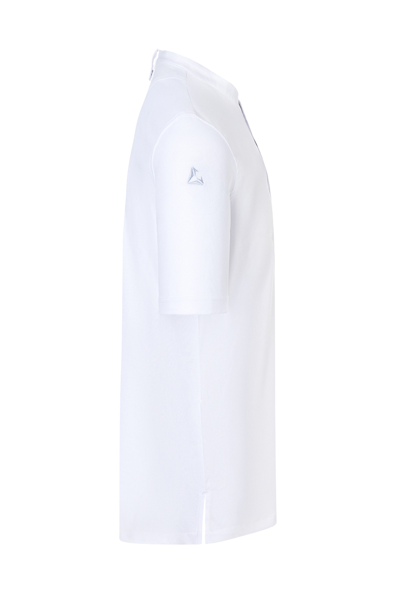 Polohemd, Kurzarm, Weiß, Kragen?, Logo-Pfeil, Tee, T-Shirt, Kurzarm, Weiß, Rundhals