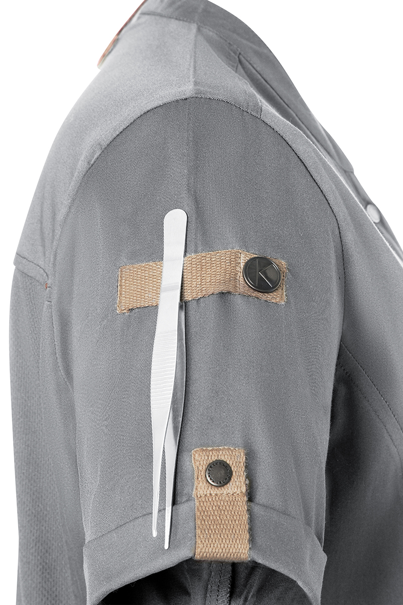Short-Sleeve Ladies' Chef Jacket Green-Generation, from Sustainable Material