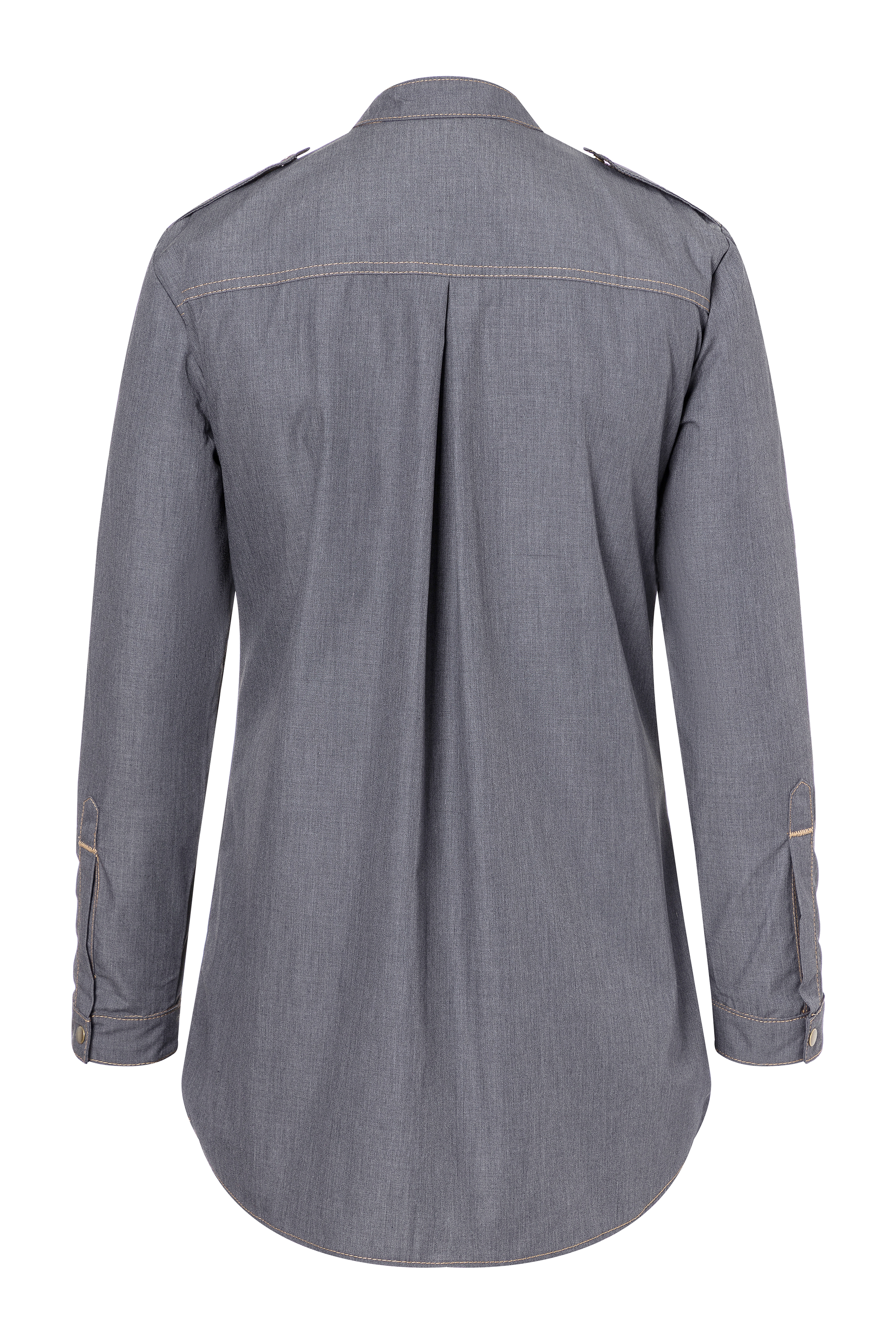 Langarm Damen-Kochhemd Jeans-Style , Slim Fit