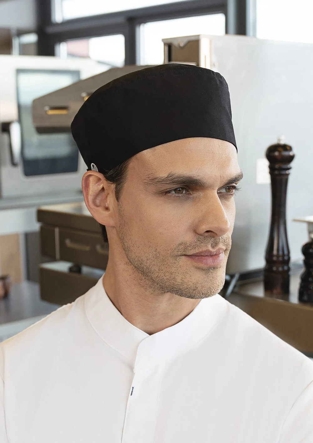 Chef's Hat Beanie with Breathable Mesh Insert Chef's Hat Beanie with Breathable Mesh Insert