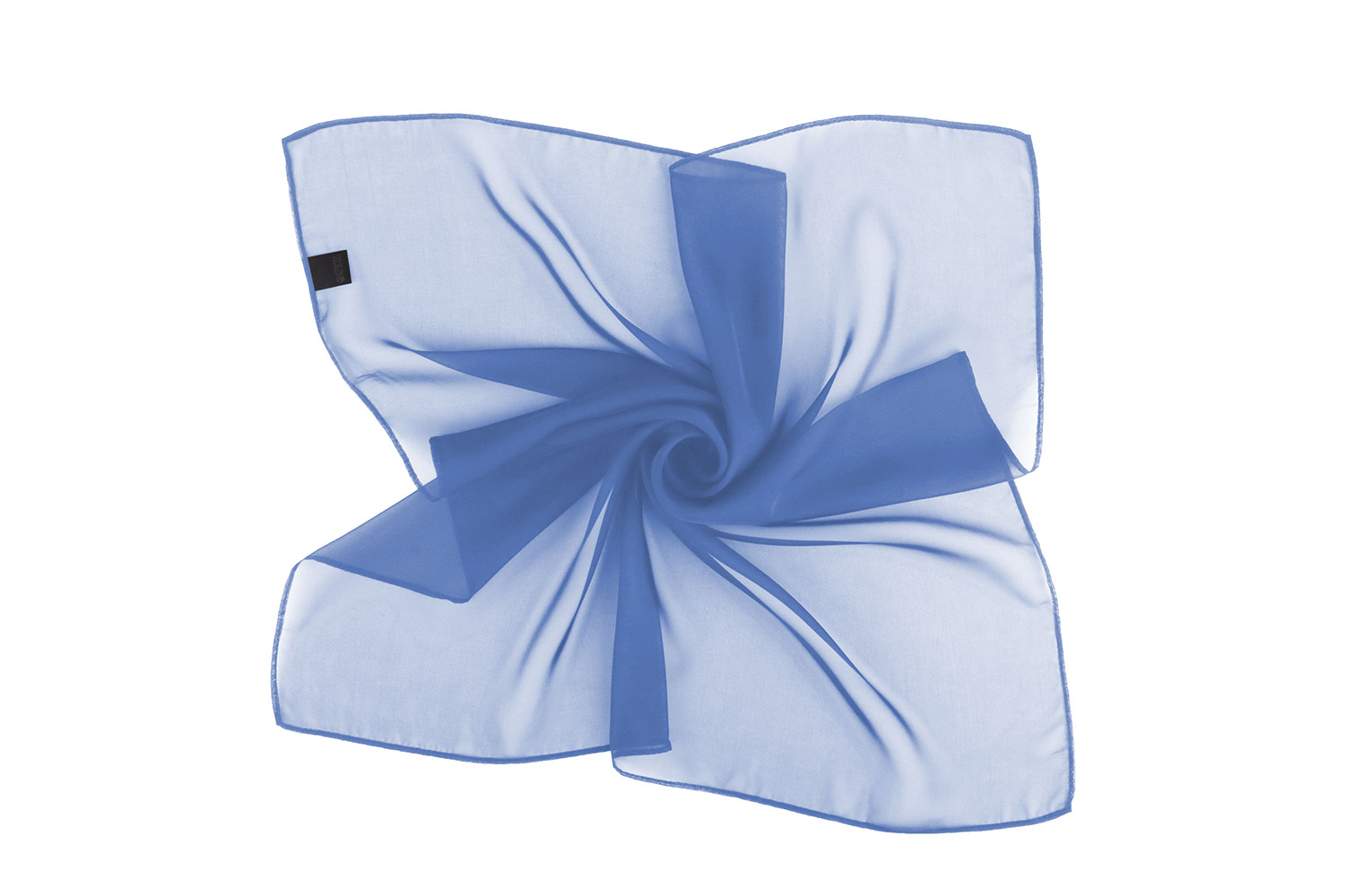 Classic Chiffon Neck Scarf in azure, 60 x 60 cm