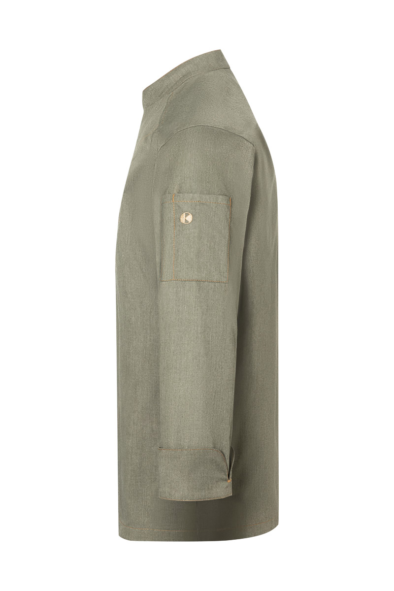 Langarm Herren-Kochjacke Jeans-Style, leicht tailliert