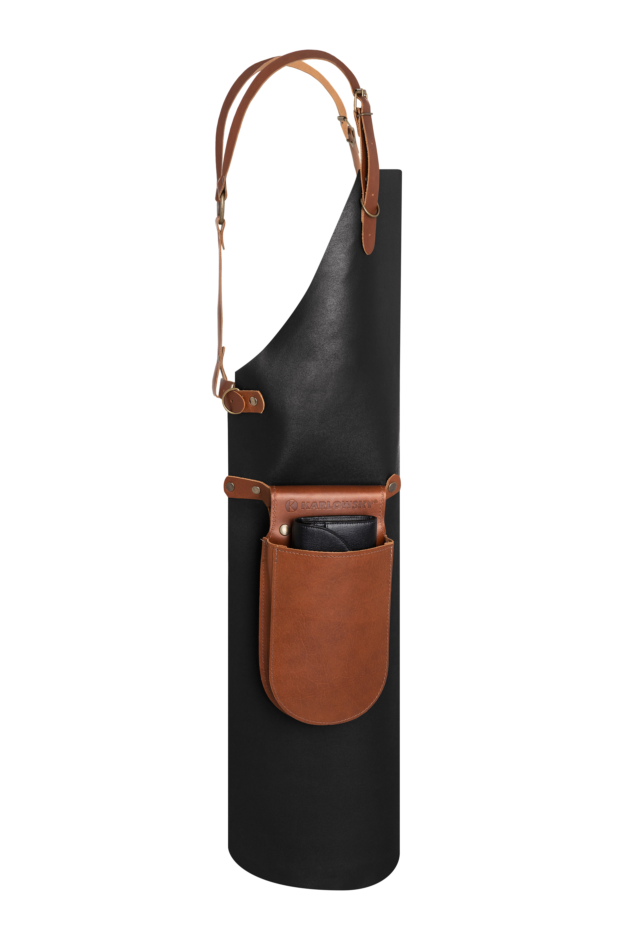 Leather Bib Apron X-Style with Cross Straps