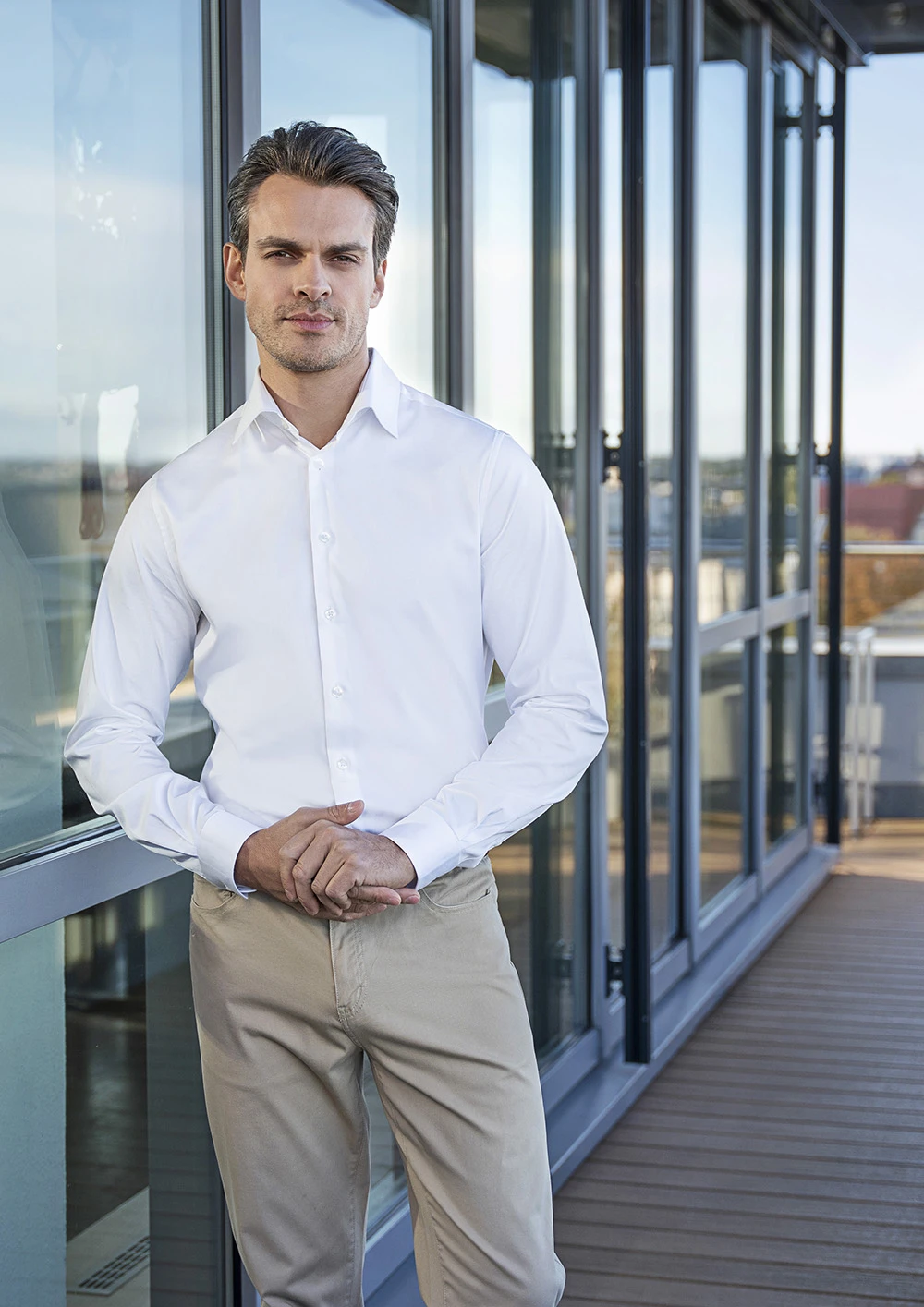 Langarm Herrenhemd Active-Stretch in Modern-Fit Langarm Herrenhemd Active-Stretch in Modern-Fit