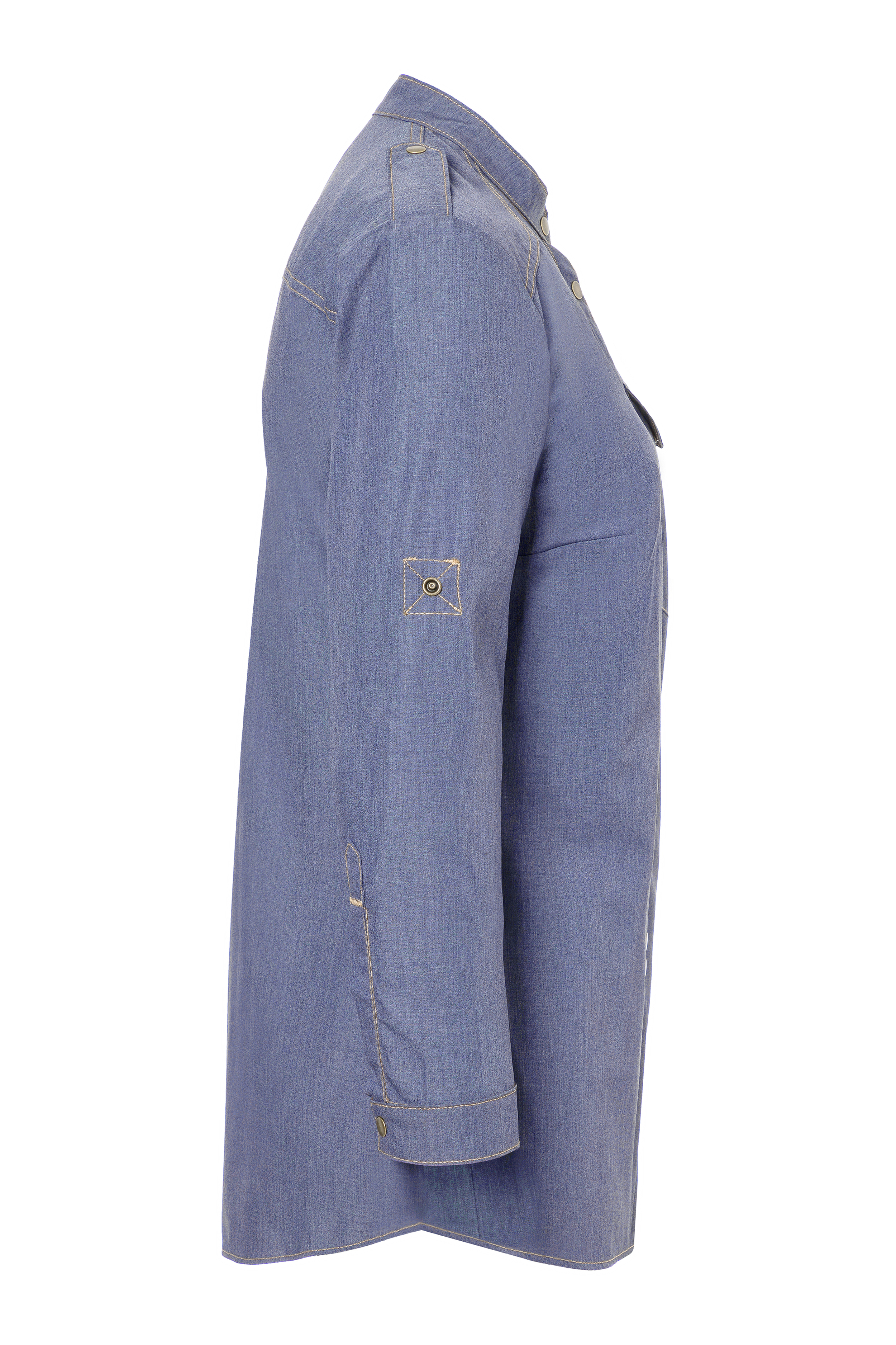 Women's Long-Sleeve Chef Shirt Jeans-Style Slim Fit