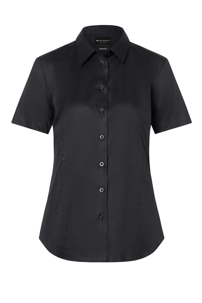 Kurzarm Damenbluse Active-Stretch in Modern-Fit Kurzarm Damenbluse Active-Stretch in Modern-Fit