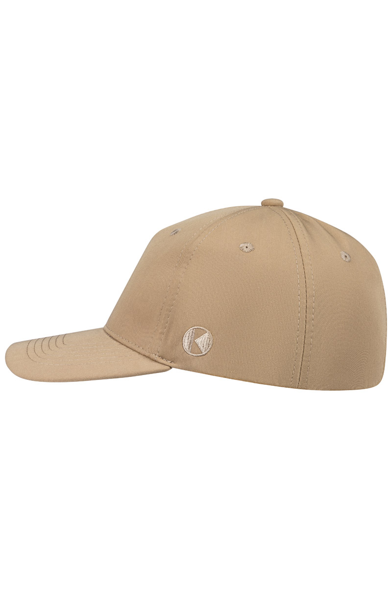 5-Panel Stretch Cap in sand, with Elastic Band