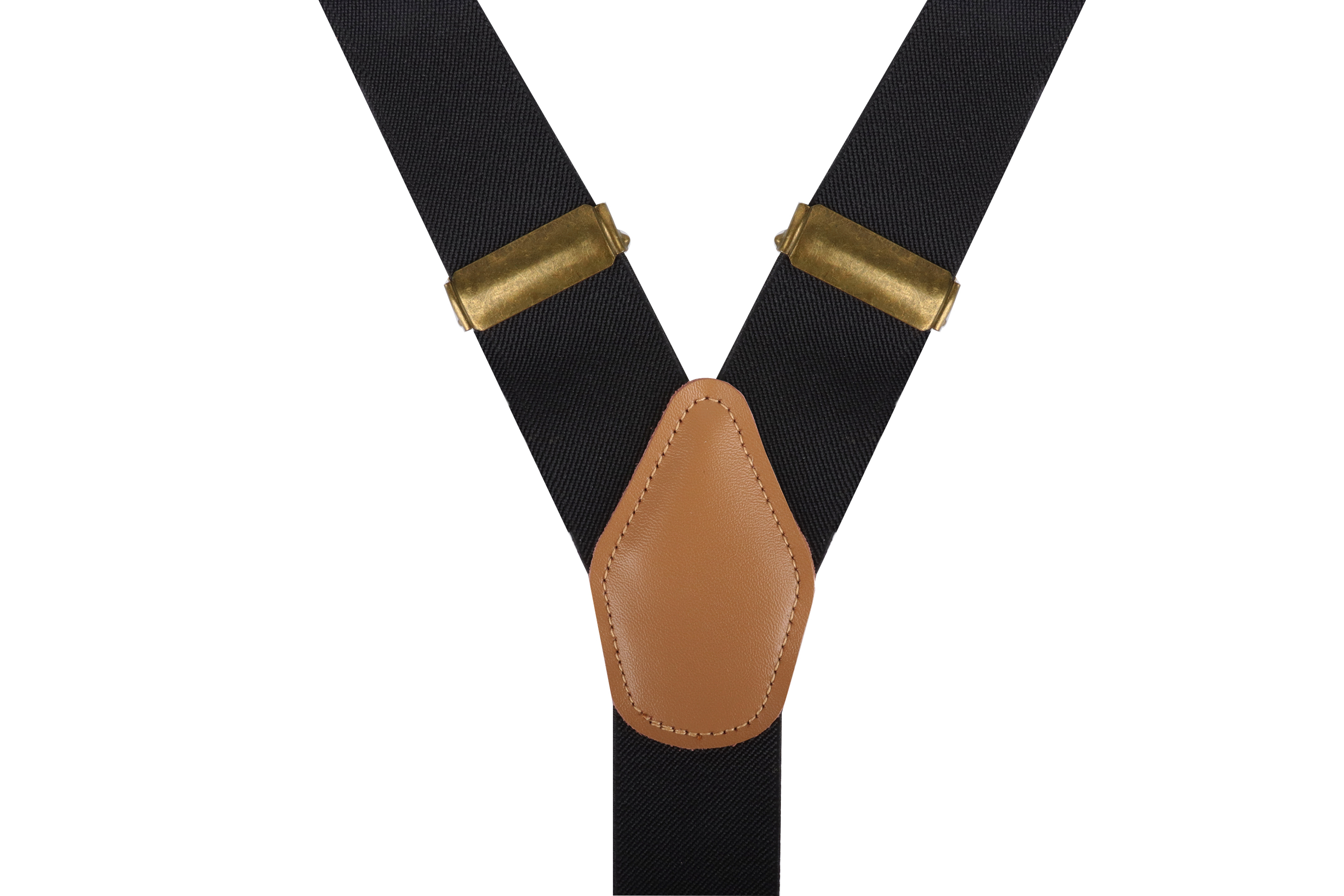 Urban Classic Braces in black, with Metal Clips and Genuine Leather Loops