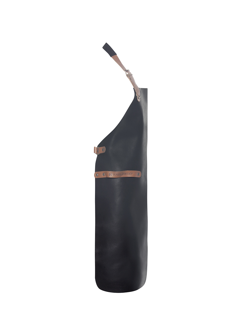 Lederschürze in schwarz, Rindsleder, 60 x 82 cm