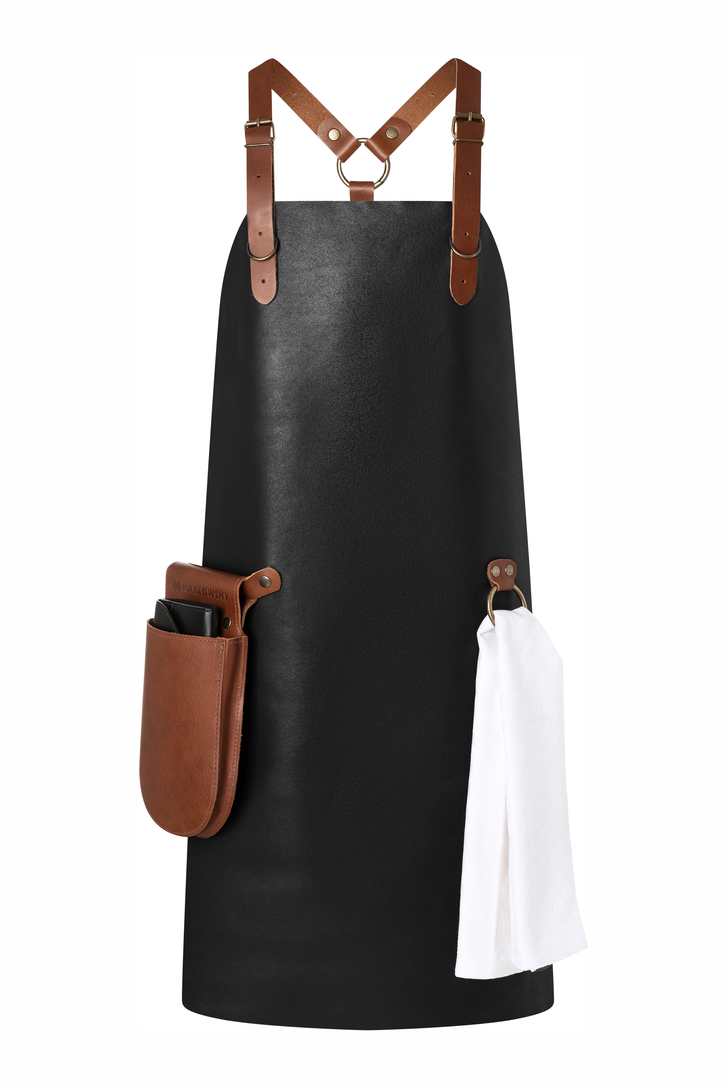 Leather Bib Apron X-Style with Cross Straps