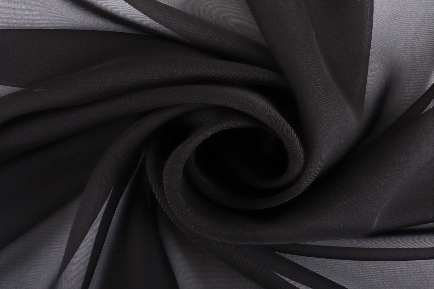 Chiffon Halstuch Classic in schwarz, 60 x 60 cm