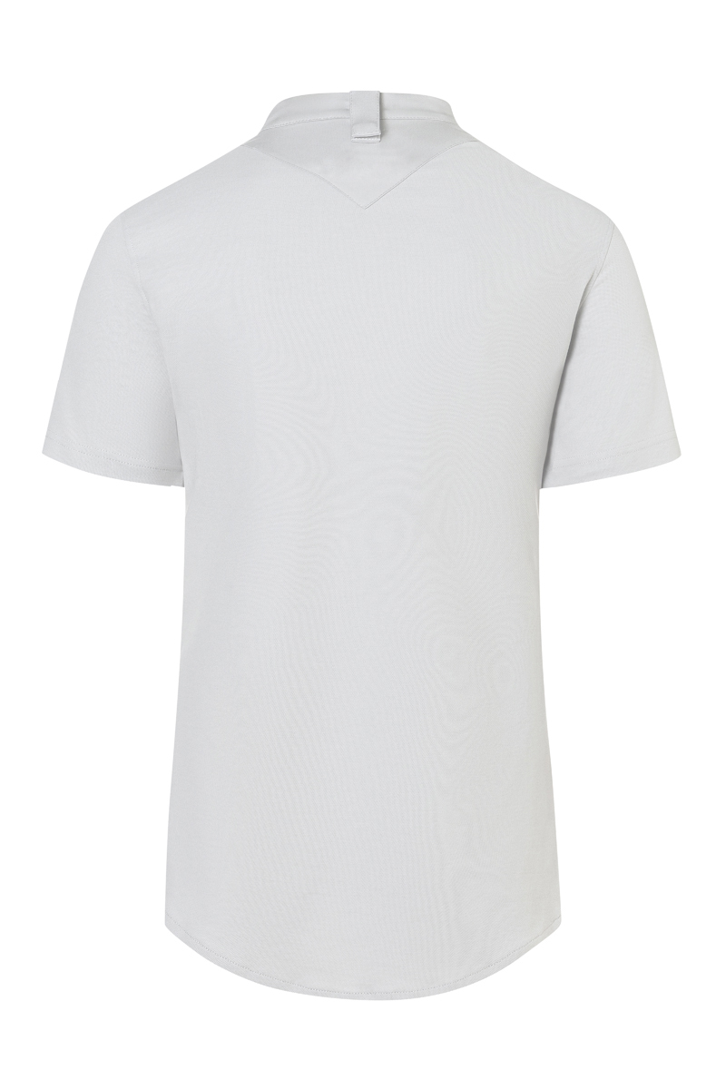 T-Shirt, Kurzarm, weiß, Kragennaht, Rundhalsausschnitt