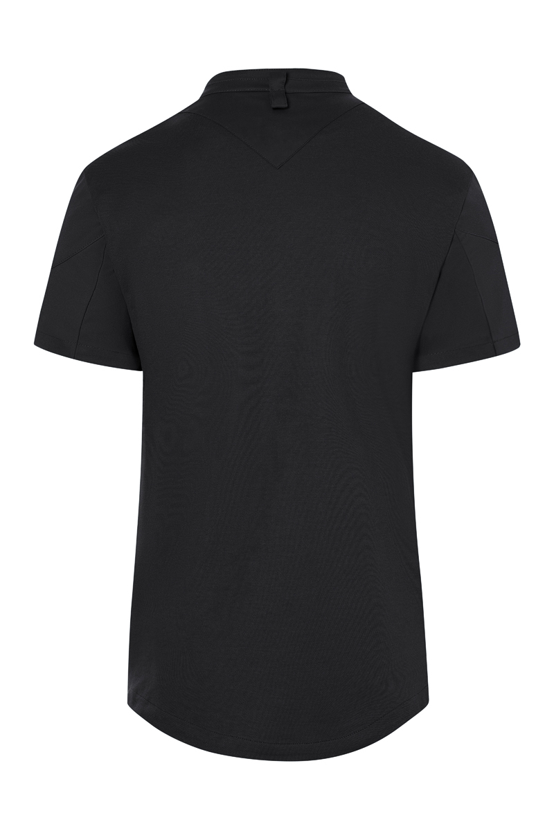 DIAMOND CUT® Kurzarm Herren-Kochjacke Avantgarde – schwarz (Rücken)