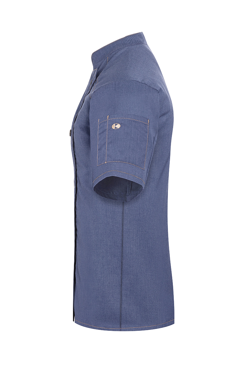 Short-Sleeve Ladies' Chef Jacket Jeans-Style