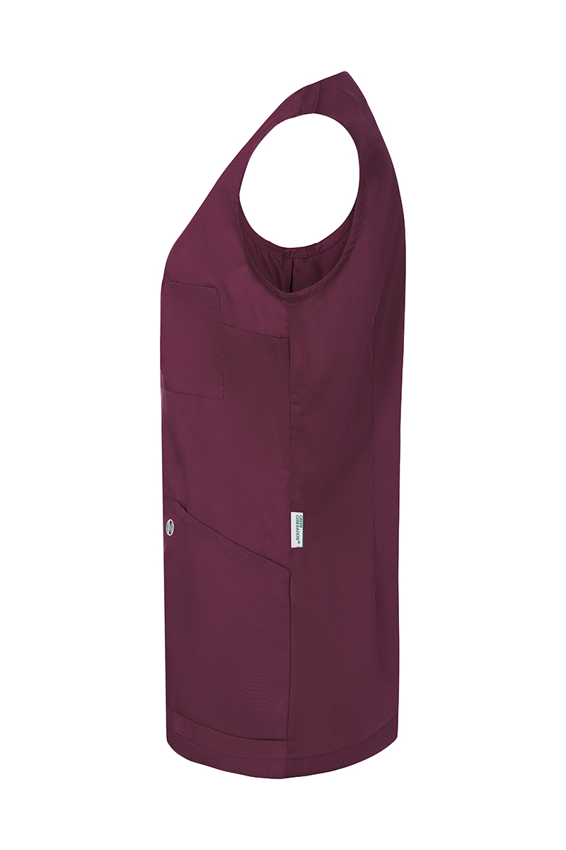 Women's Sleeveless Medical Tunic Essential in aubergine, Sustainable GRS