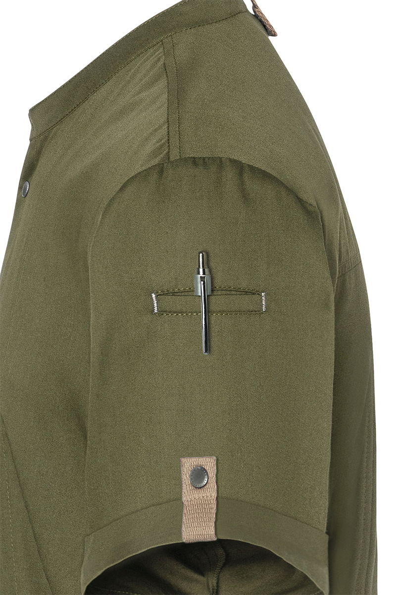 Short-Sleeve Chef Jacket Green-Generation, from Sustainable Material