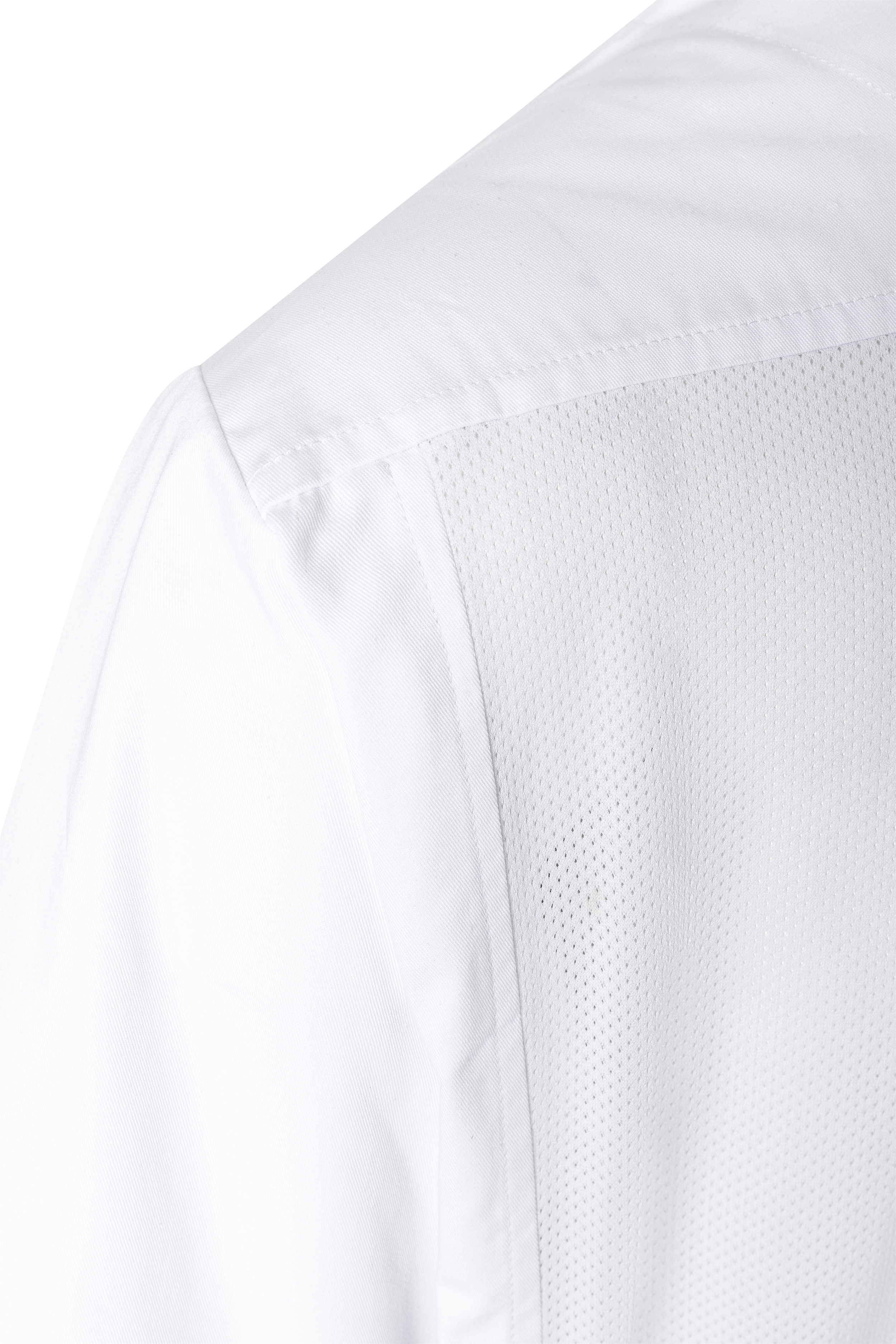 Langarm Kochhemd Basic, Überwurf, Mesh-Rücken