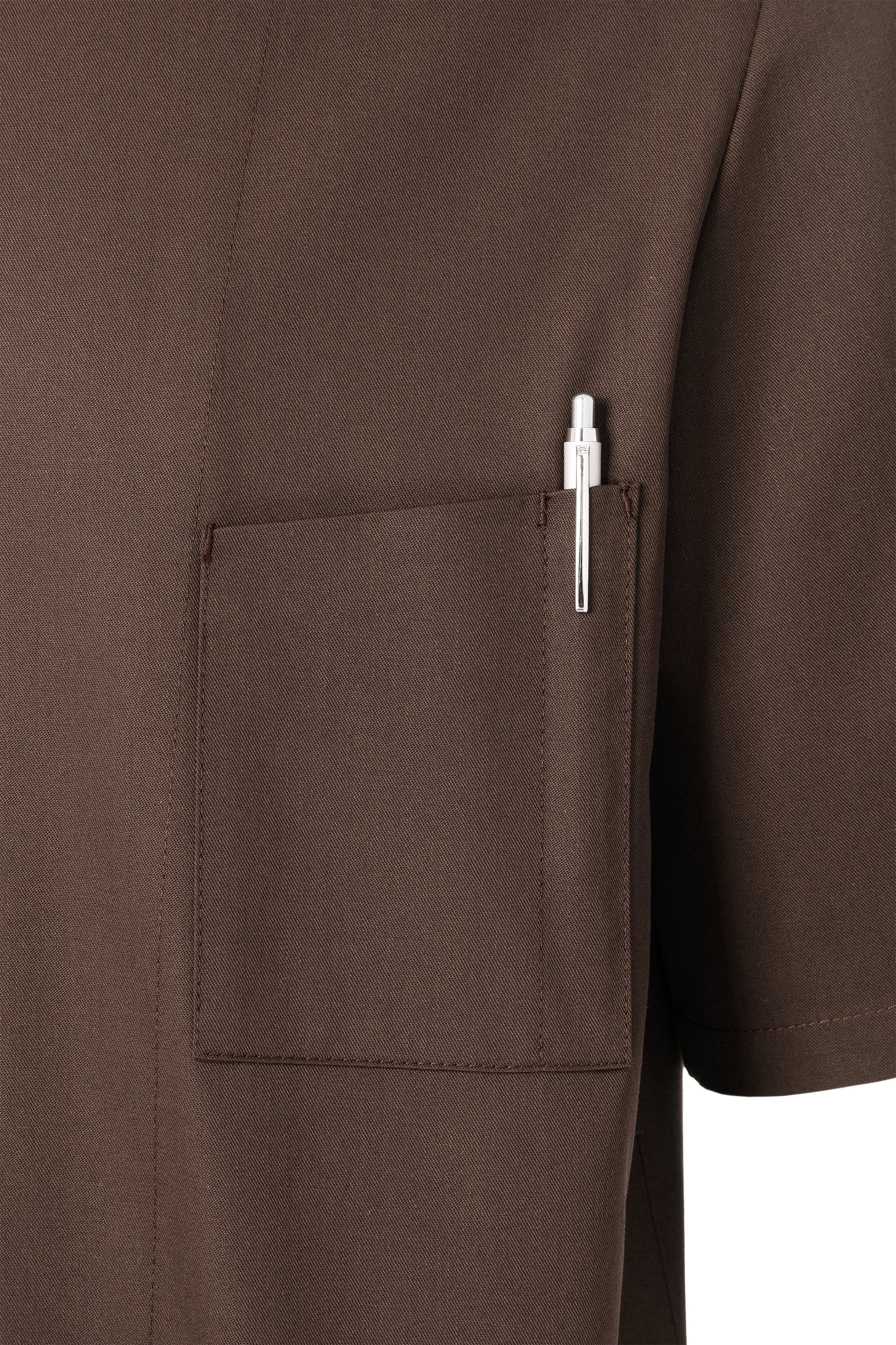 Kurzarm Herren-Kochjacke Gustav in hellbraun, Regular Fit