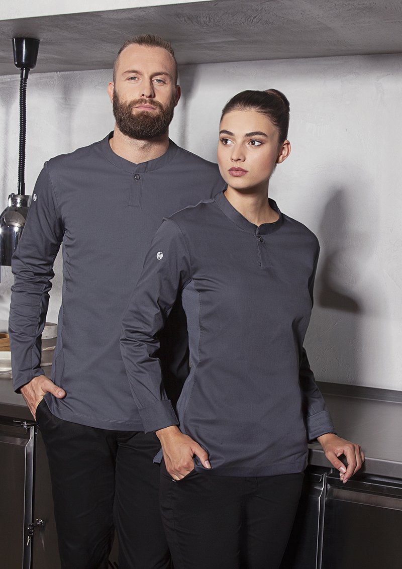 Langarm Herren-Arbeitsshirt Performance, Slim Fit