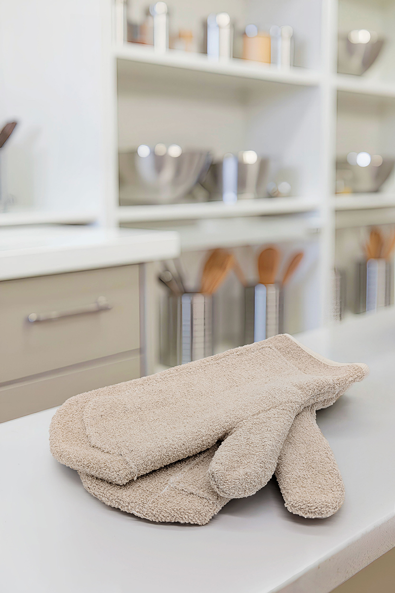 Ofenhandschuhe, Küchenhandschuhe, Beige, Frottee, Backofenhandschuhe, Küchenschutzhandschuhe, Frottier-Handschuhe, Beige, Küchenzubehör, Textil, Ofenhandschuhe, Küchenset, Topflappen, Küchenzubehör, Kochhandschuhe