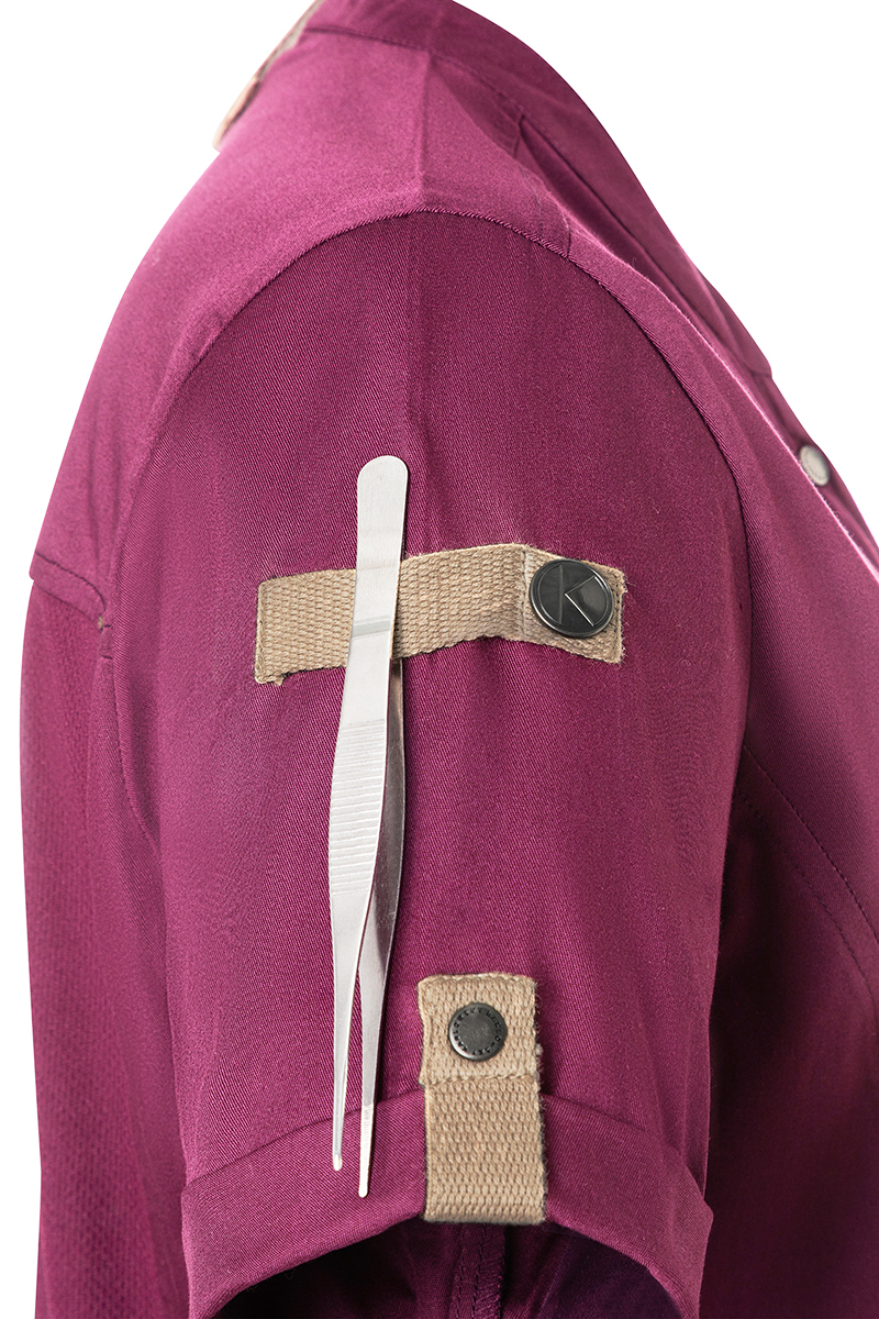 Short-Sleeve Ladies' Chef Jacket Green-Generation, from Sustainable Material