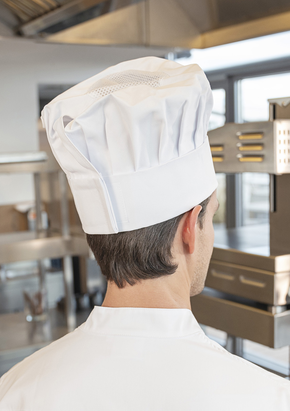 Chef's Hat Jean Mesh Crown Velcro Closure