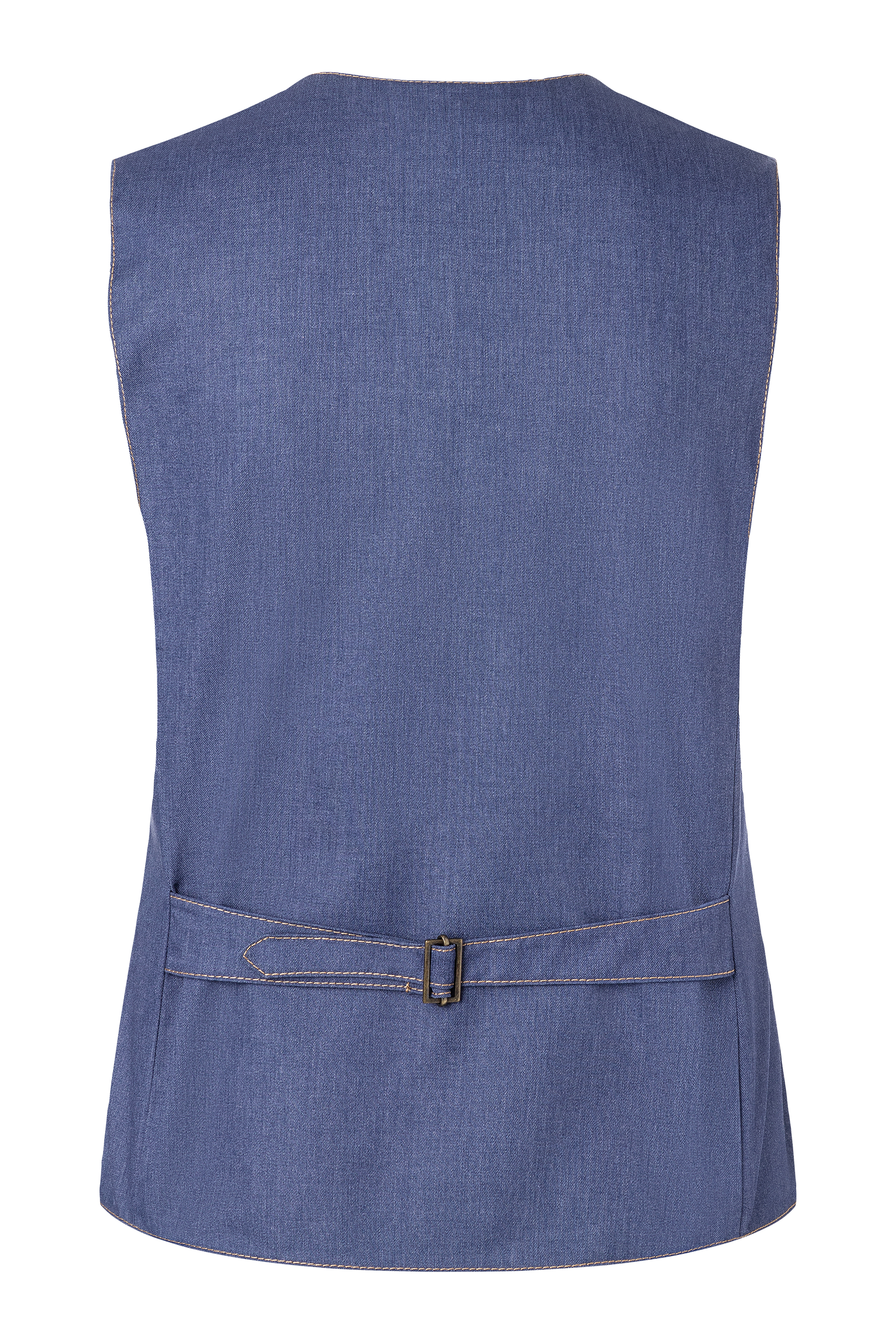 Women's Waistcoat Jeans-Style Sleeveless Contrast Stitching