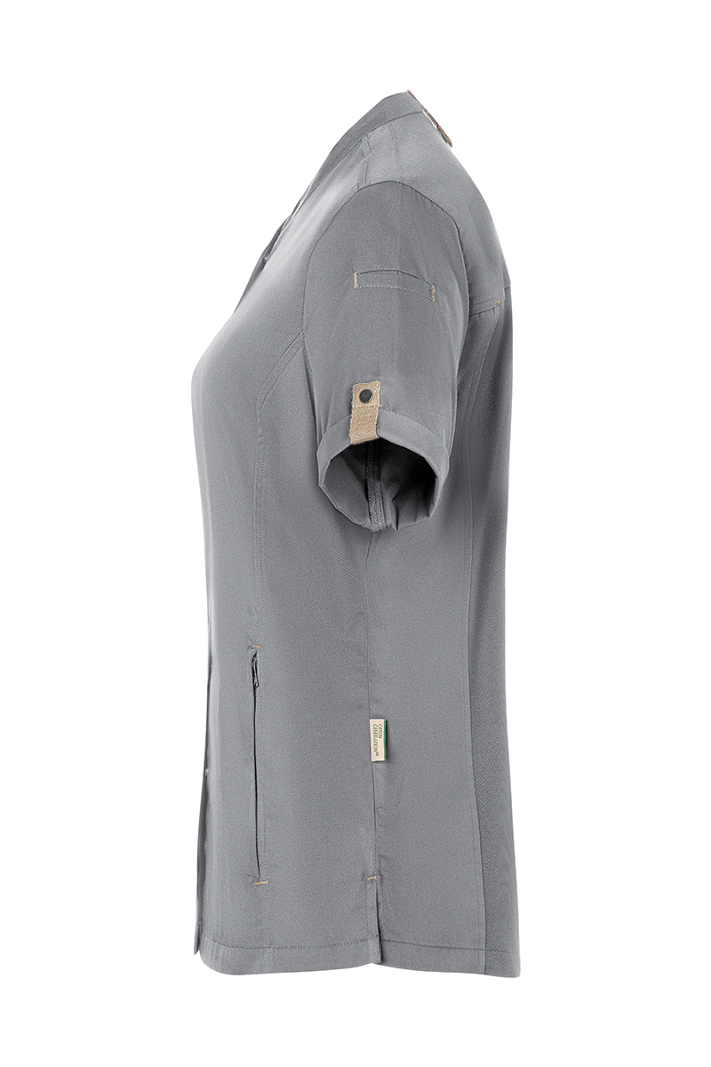 Short-Sleeve Ladies' Chef Jacket Green-Generation, from Sustainable Material
