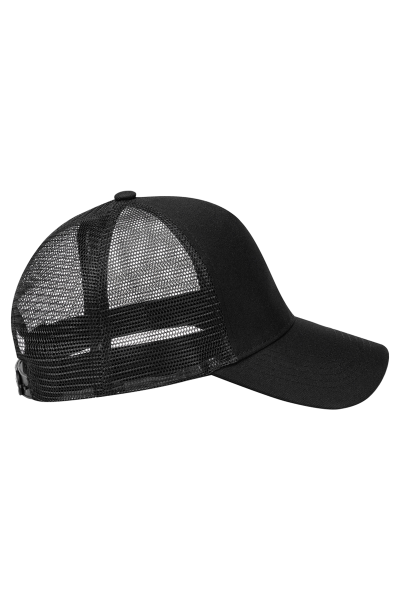 Trucker Mesh Cap in schwarz/schwarz, Mesh-Rücken