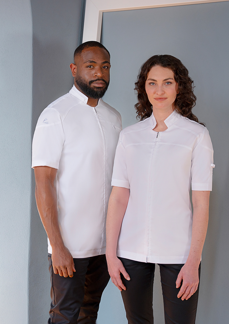 Arbeitskleidung, Kittel, Weiß, Kurze Ärmel, Unisex