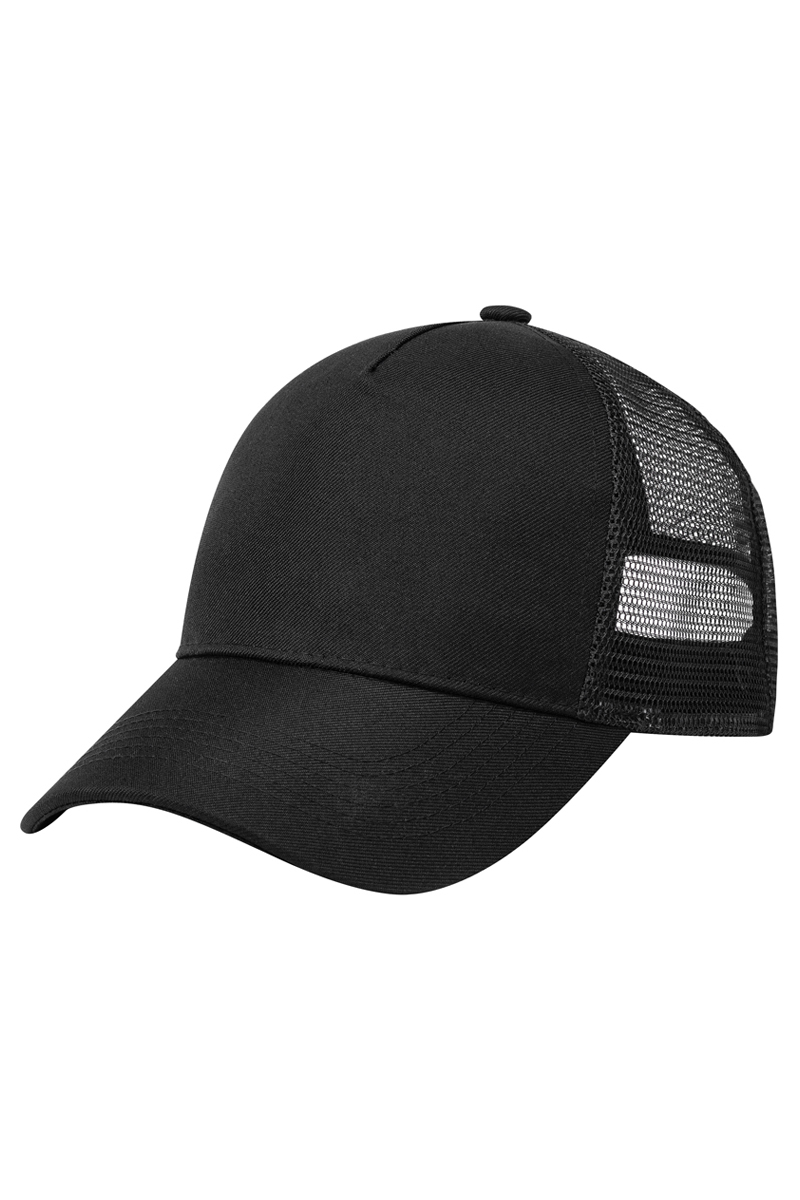 Trucker Mesh Cap in schwarz/schwarz, Mesh-Rücken
