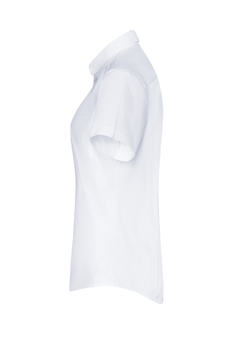 Short-Sleeve Ladies' Blouse Active-Stretch with Slim-Fit