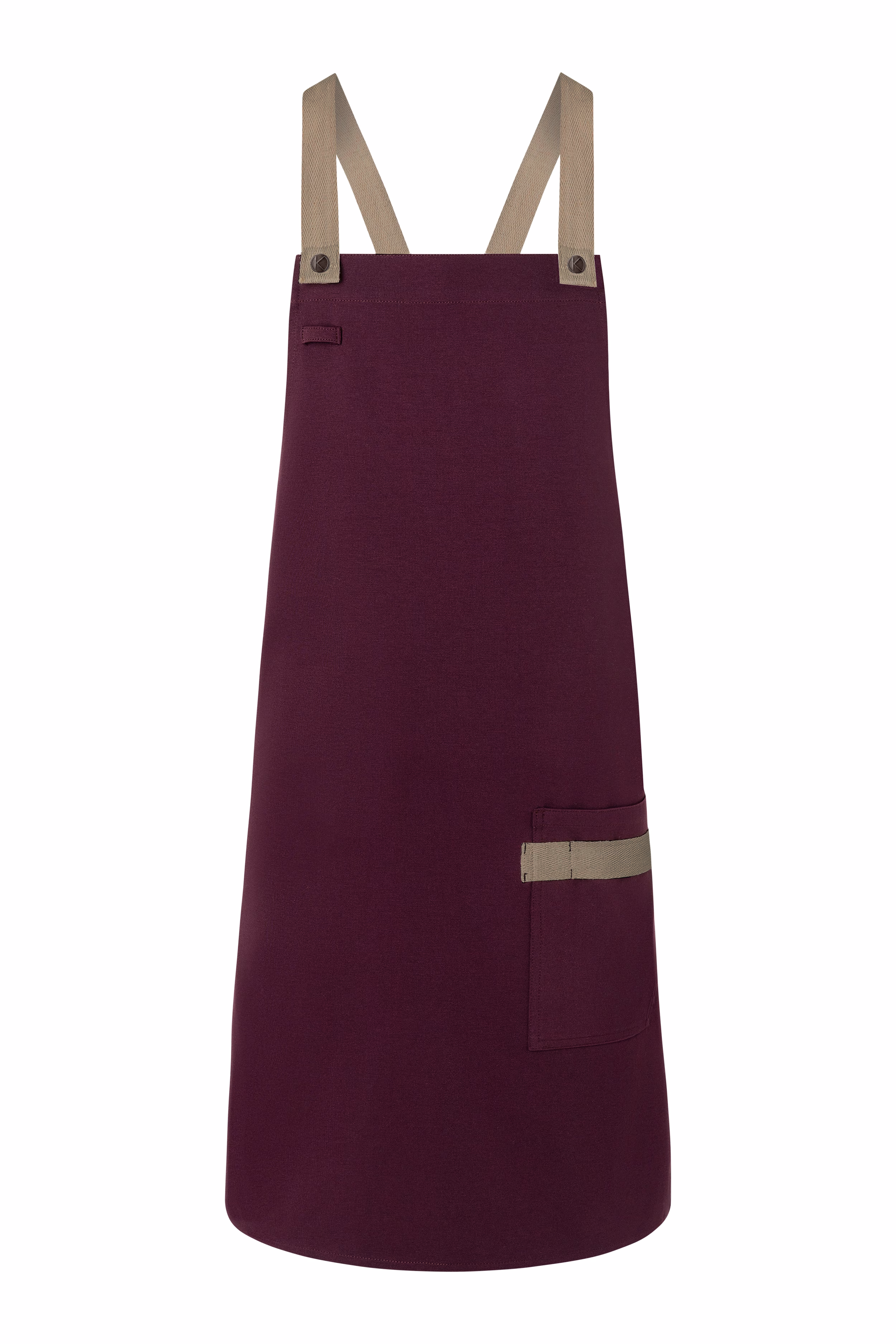 Bib Apron Urban-Look with Cross Straps and Pocket