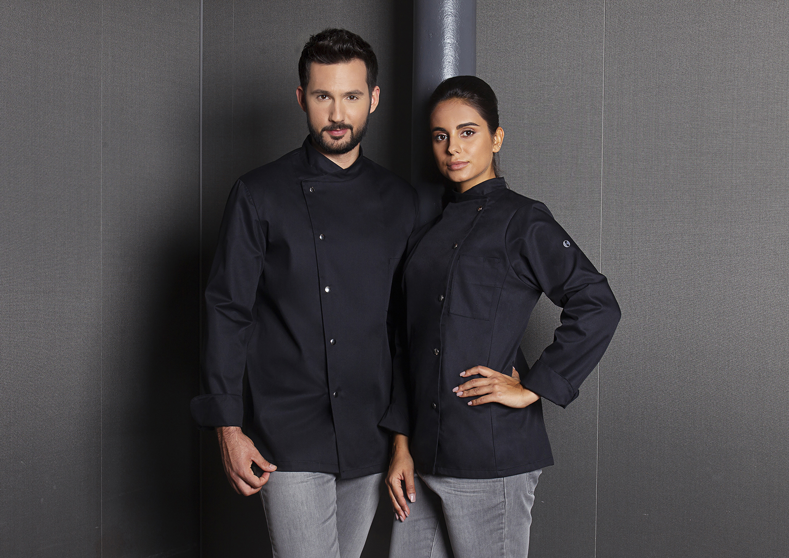 Langarm Herren-Kochjacke Lars, Regular Fit