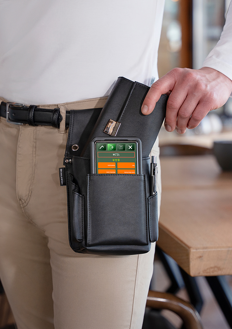 Profi Kellnertasche Holster Halfter für Kellnerbörse & Tablet bis 8 Zoll schwarz Profi Kellnertasche Holster Halfter für Kellnerbörse & Tablet bis 8 Zoll schwarz